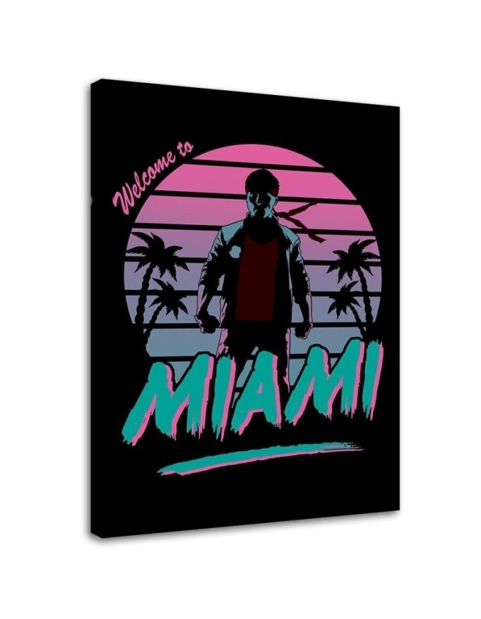 Canvas prints for teenager canvas - Neon lettering Welcome to Miami DDJVigo | FEEBY