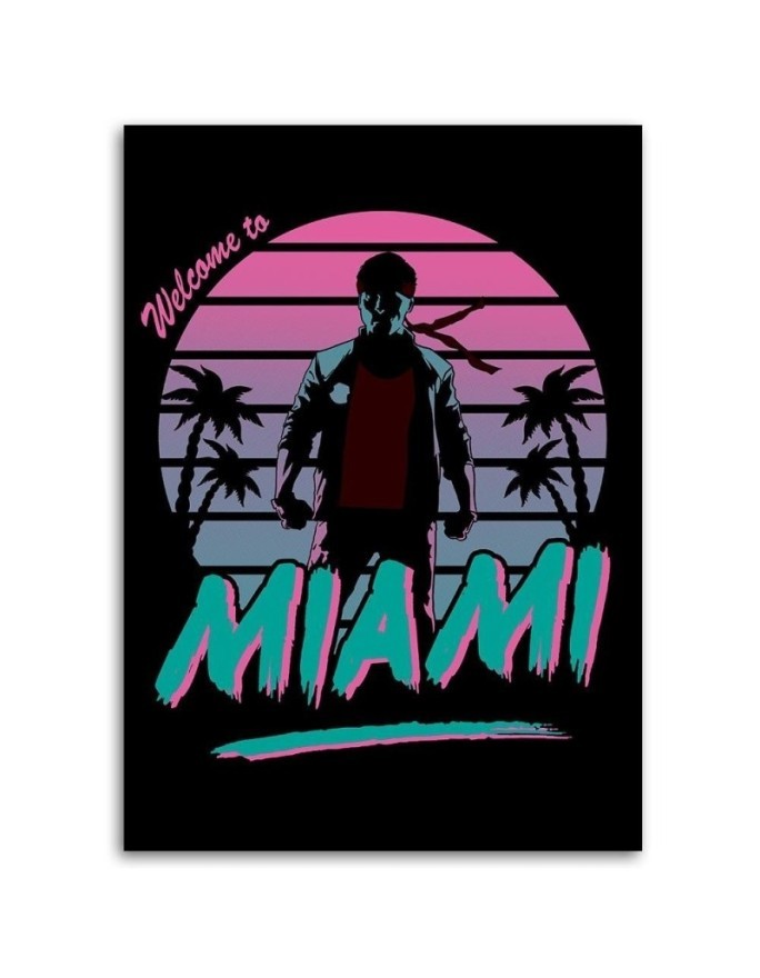 Canvas prints for teenager canvas - Neon lettering Welcome to Miami DDJVigo | FEEBY