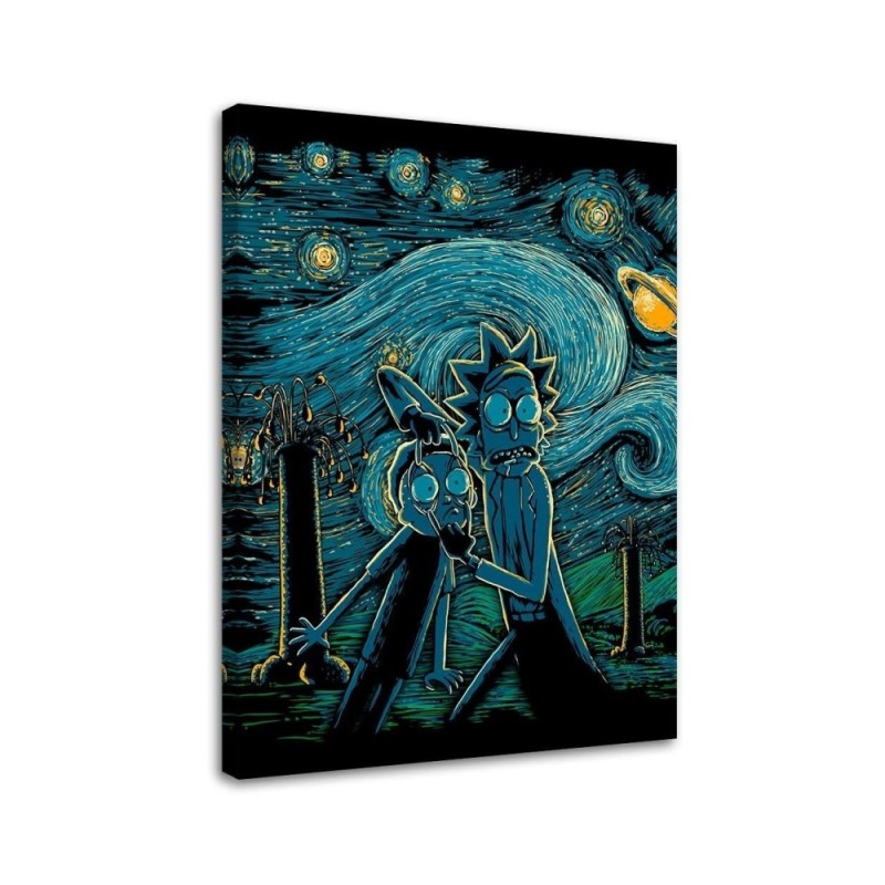 Canvas prints for a teenager's room - Colourful Rick and Morty DDJVigo | FEEBY