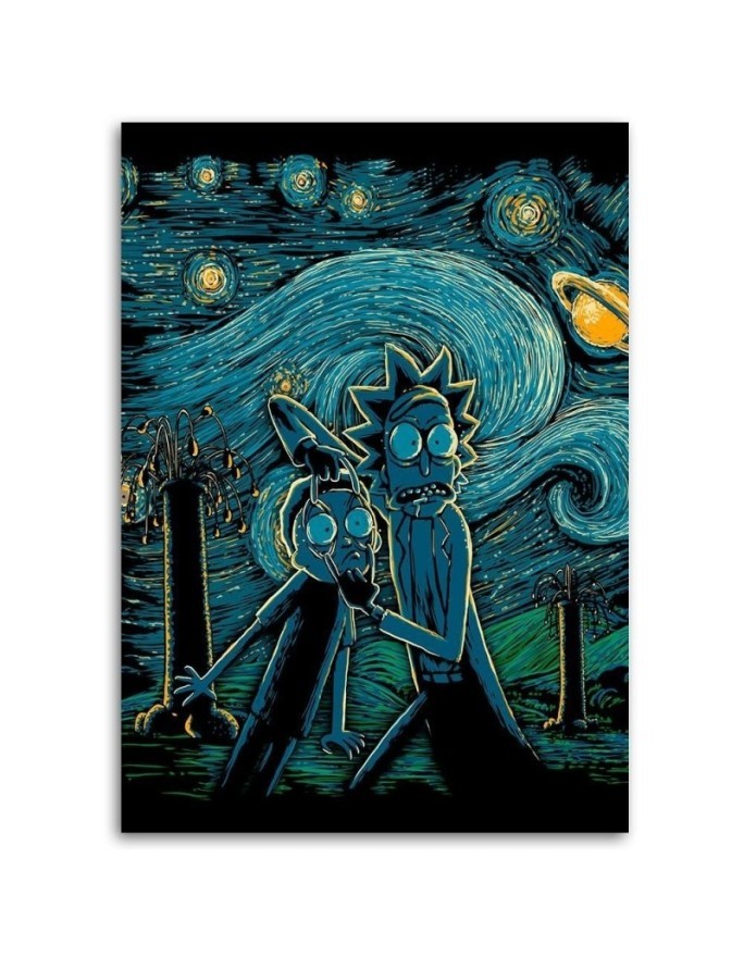Canvas prints for a teenager's room - Colourful Rick and Morty DDJVigo | FEEBY
