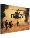 Canvas prints for wall - Helicopter and soldiers on a mission | FEEBY