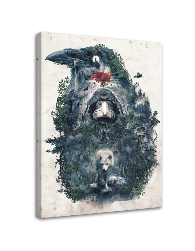 Wall art painting - Magical forest in the form of a bird Barrett Biggers | FEEBY