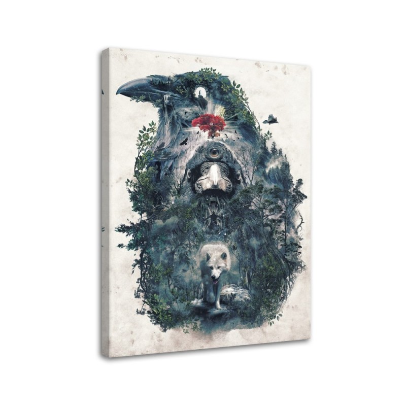 Wall art painting - Magical forest in the form of a bird Barrett Biggers | FEEBY