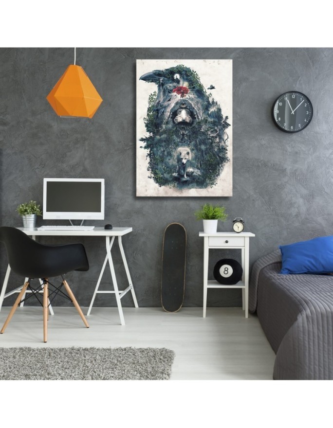 Wall art painting - Magical forest in the form of a bird Barrett Biggers | FEEBY