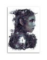 Wall art painting - Female figure and magical forest Barrett Biggers | FEEBY
