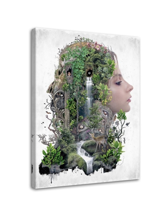 Printed living room pictures on Canvas - Portrait of a woman | FEEBY