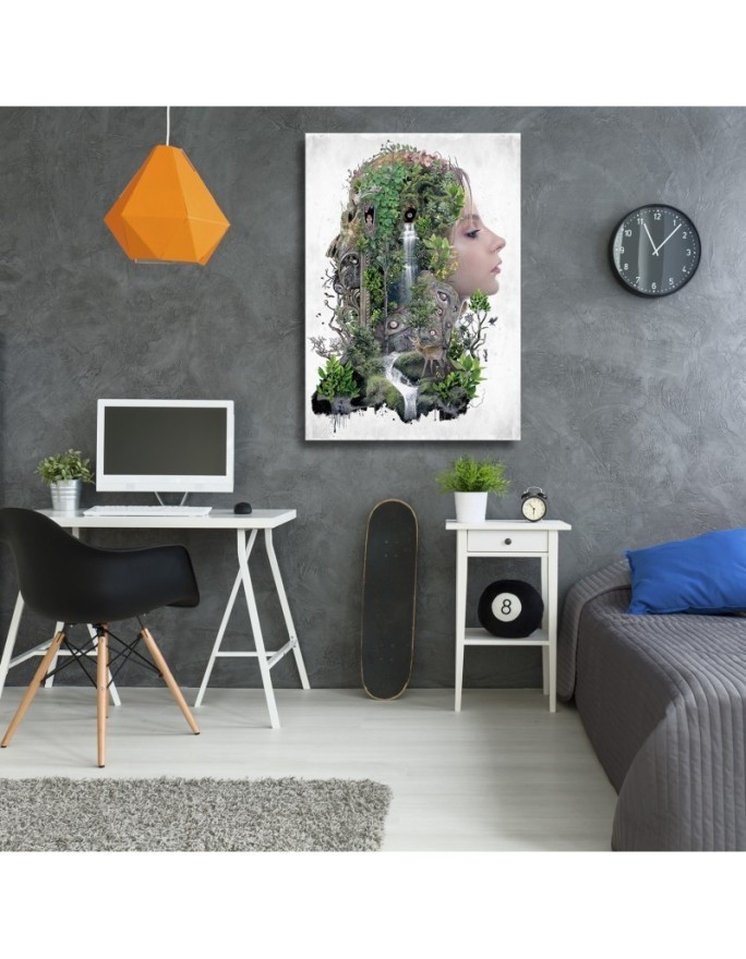 Printed living room pictures on Canvas - Portrait of a woman | FEEBY