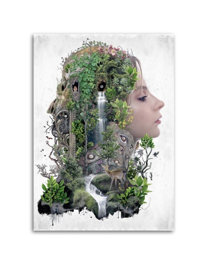 Printed living room pictures on Canvas - Portrait of a woman | FEEBY