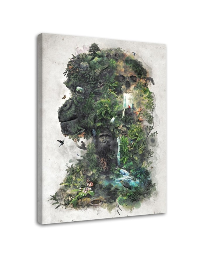 Modern wall art painting - Gorilla figure as a forest Barrett Biggers | FEEBY