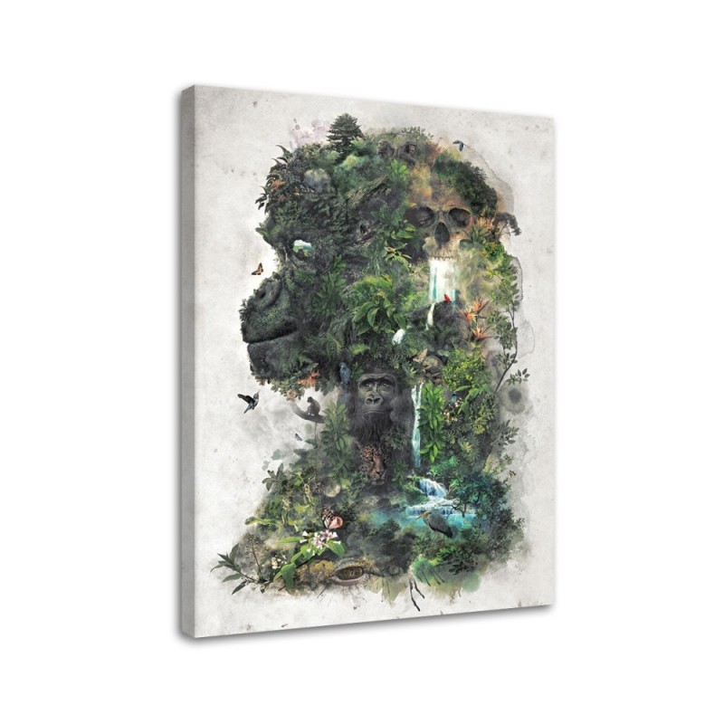 Modern wall art painting - Gorilla figure as a forest Barrett Biggers | FEEBY