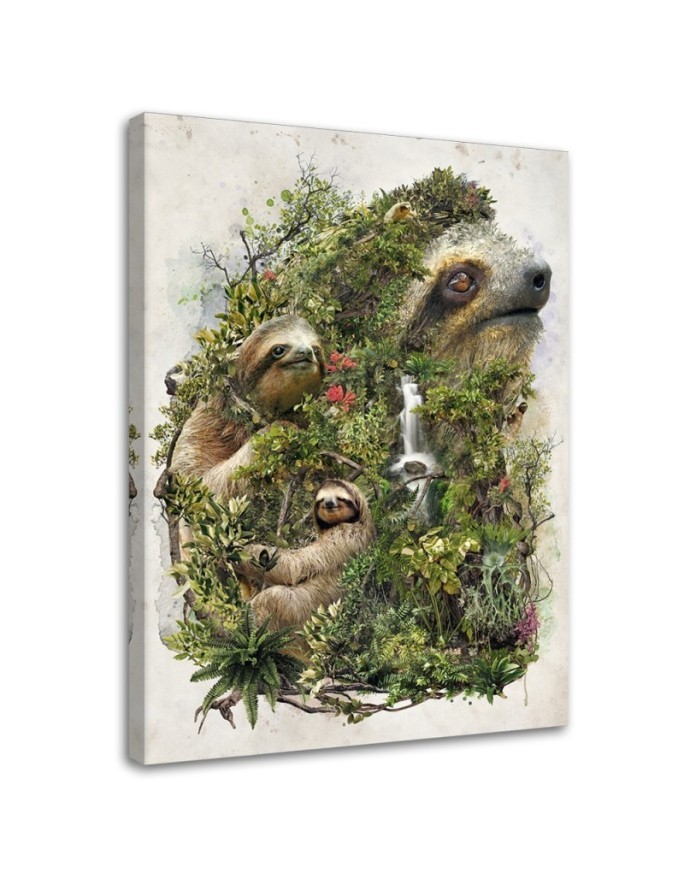 Bedroom painting - Sloths in a forest Barrett Biggers | FEEBY