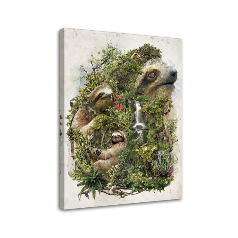Bedroom painting - Sloths in a forest Barrett Biggers | FEEBY