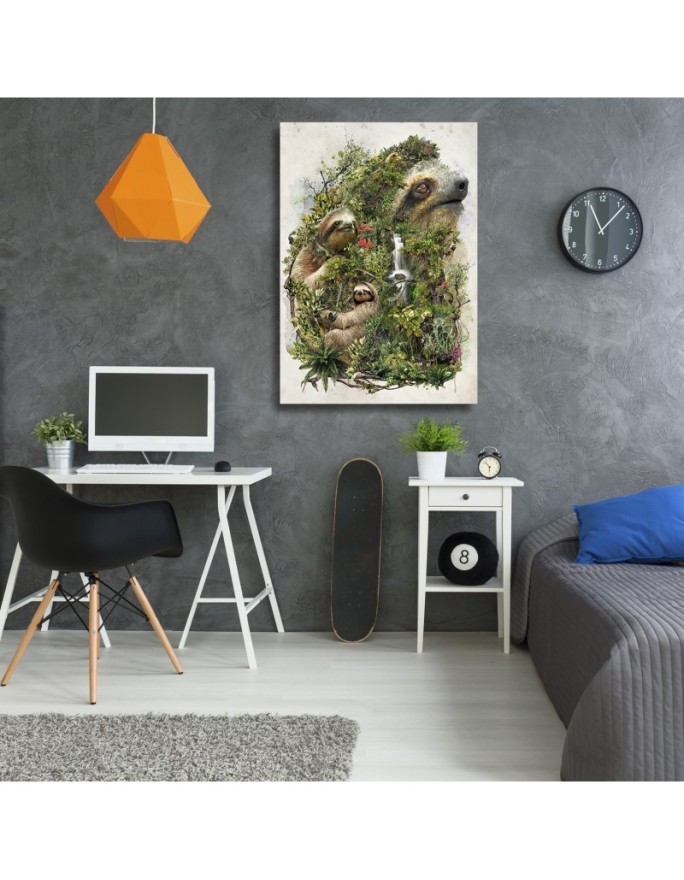 Bedroom painting - Sloths in a forest Barrett Biggers | FEEBY