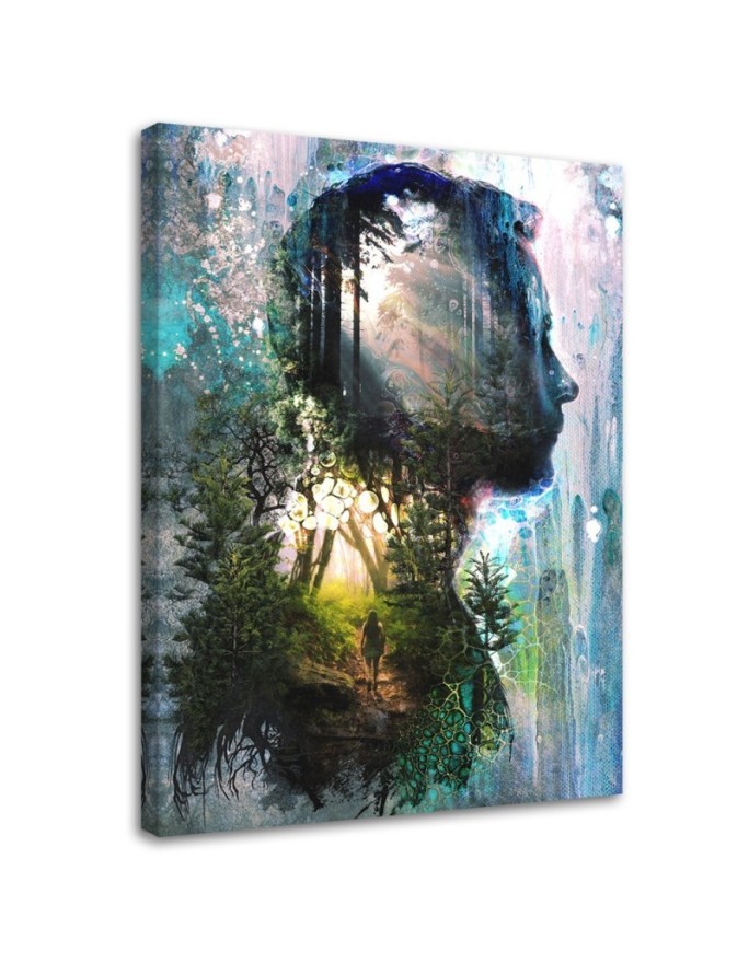 Wall art painting - Male figure in a forest Barrett Biggers | FEEBY