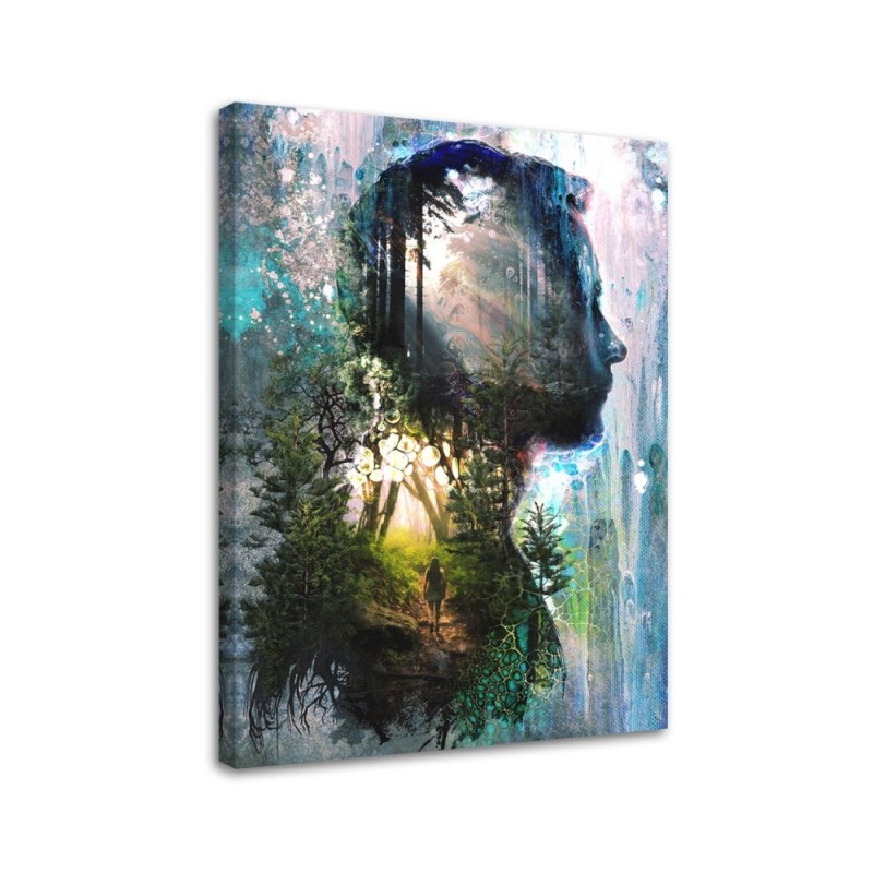 Wall art painting - Male figure in a forest Barrett Biggers | FEEBY
