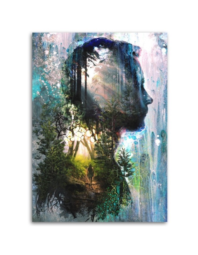 Wall art painting - Male figure in a forest Barrett Biggers | FEEBY