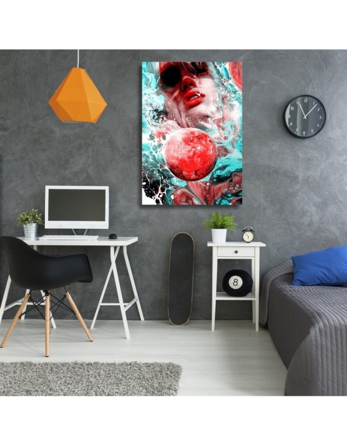 Fashionable Canvas painting - Woman and Planet Barrett Biggers | FEEBY