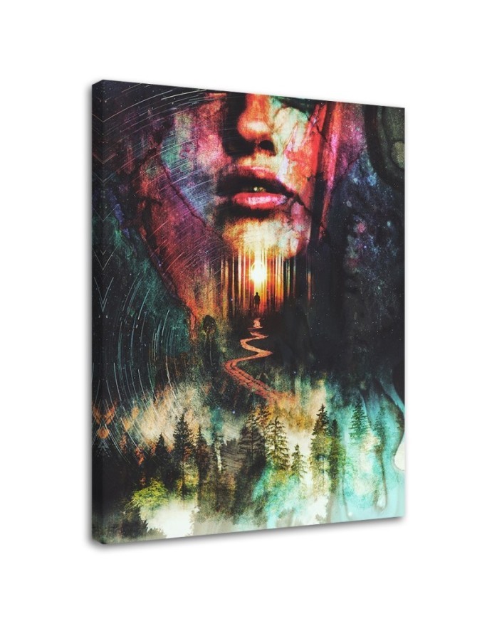 Living room Canvas painting - The Face of a Woman abstract Barrett Biggers | FEEBY