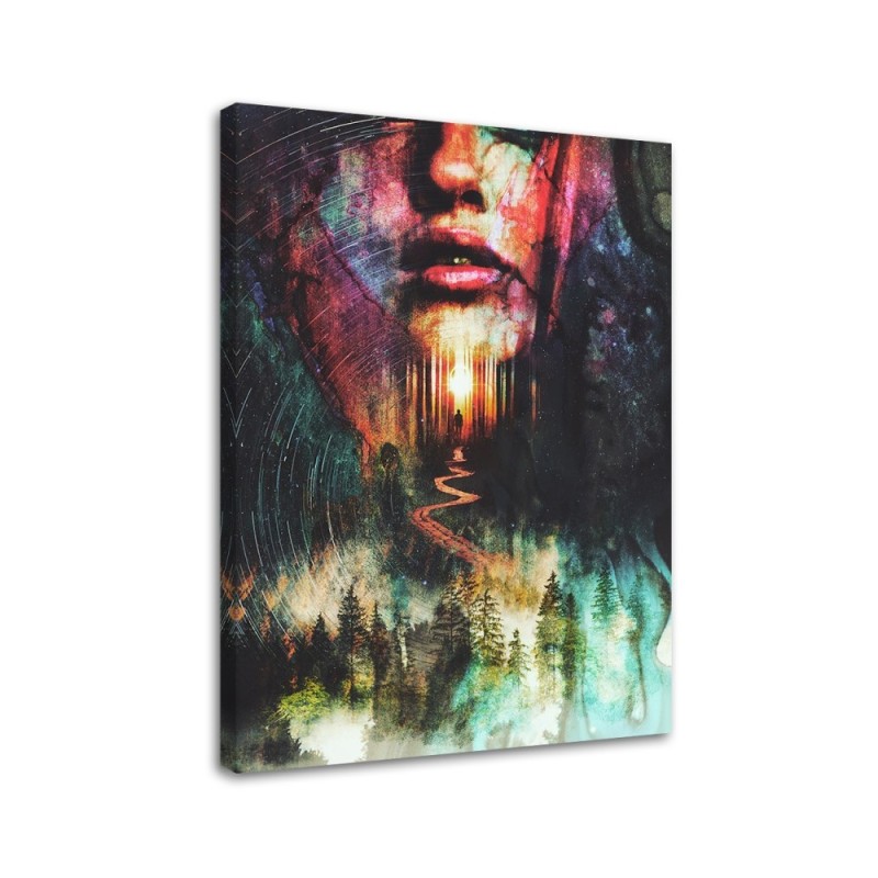 Living room Canvas painting - The Face of a Woman abstract Barrett Biggers | FEEBY