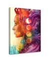 Wall art Canvas painting for living room - Coloured woman | FEEBY