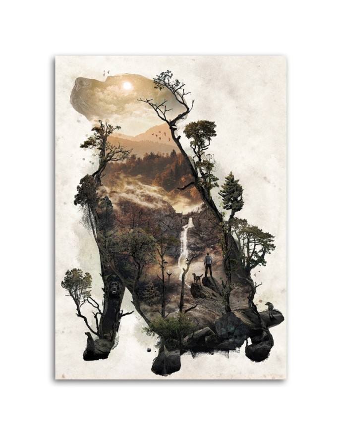 Wall art painting - Dog and a journey through the woods Barrett Biggers | FEEBY