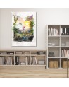 Wall art painting - Cat in a magical forest Barrett Biggers | FEEBY