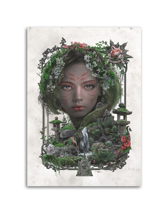 Wall art painting - Forest animal queen Barrett Biggers | FEEBY
