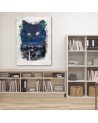 Pictures on Canvas living room - Black cat at night Barrett Biggers | FEEBY