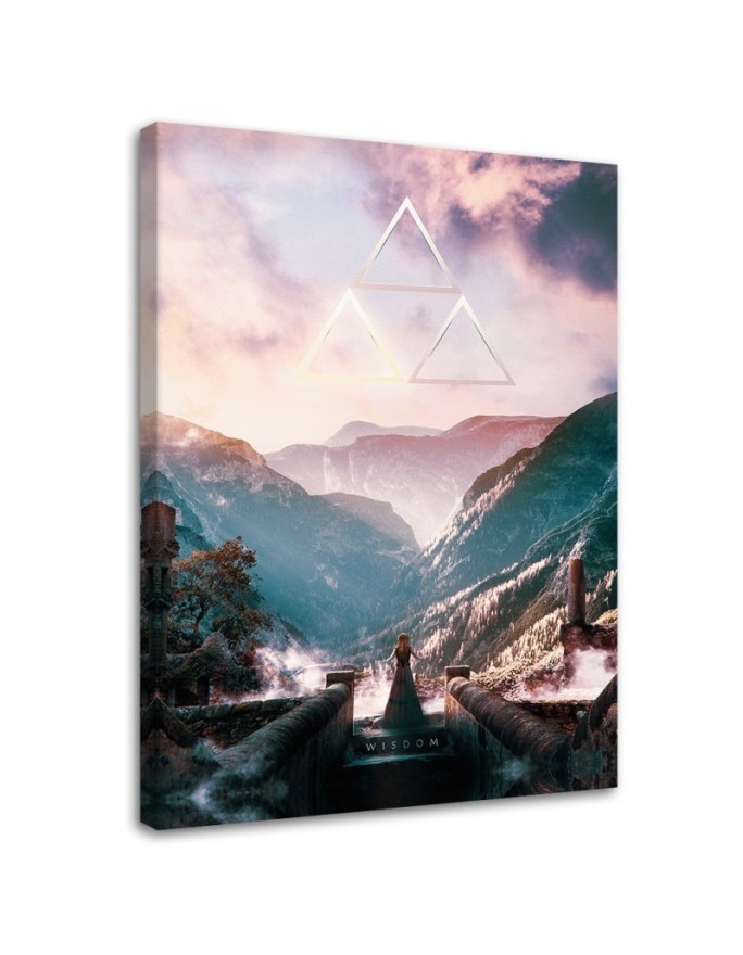 Picture on Canvas for the living room - Triangle and purple sky Barrett Biggers | FEEBY