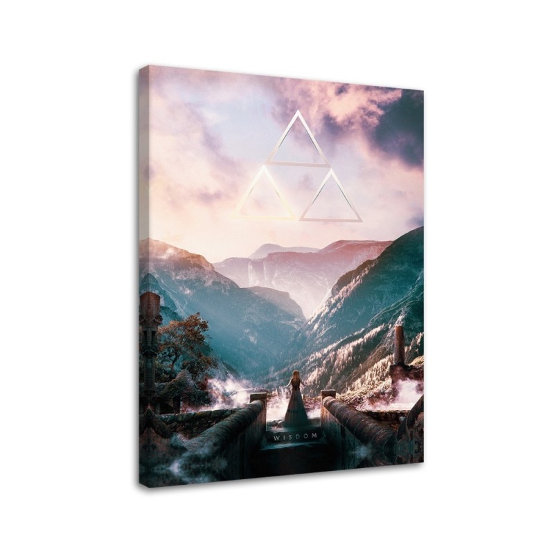 Picture on Canvas for the living room - Triangle and purple sky Barrett Biggers | FEEBY