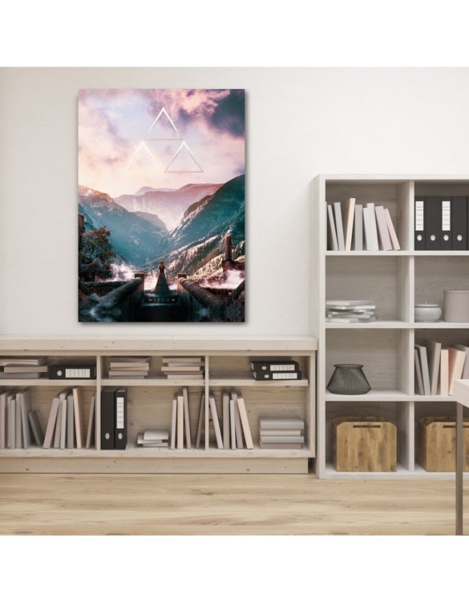 Picture on Canvas for the living room - Triangle and purple sky Barrett Biggers | FEEBY