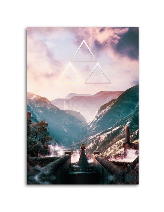 Picture on Canvas for the living room - Triangle and purple sky Barrett Biggers | FEEBY