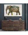 Bedroom Canvas painting - Elephant and expedition Barrett Biggers | FEEBY