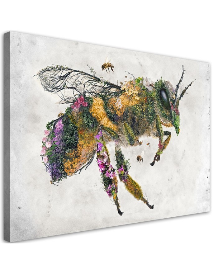 Canvas prints for the modern living room - Bee with flowers Barrett Biggers | FEEBY
