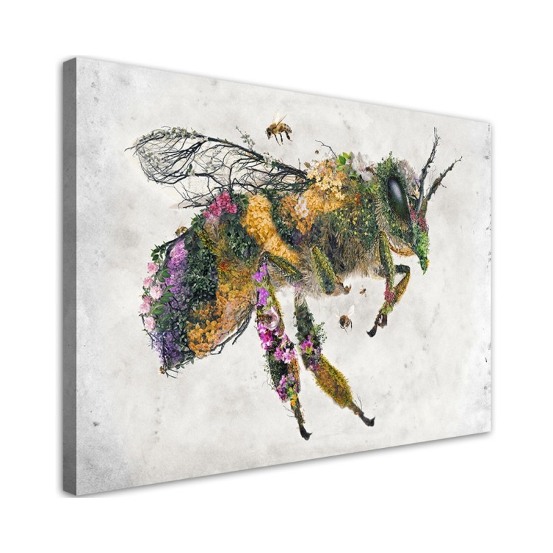 Canvas prints for the modern living room - Bee with flowers Barrett Biggers | FEEBY