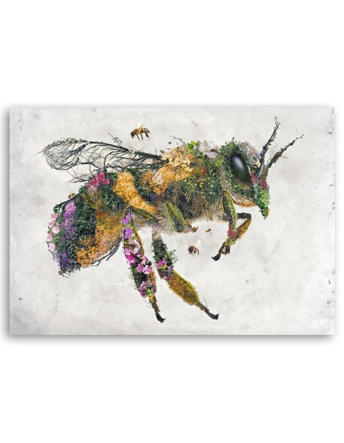 Canvas prints for the modern living room - Bee with flowers Barrett Biggers | FEEBY