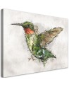 Living room Canvas painting - Hummingbird and magical forest Barrett Biggers | FEEBY