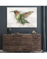 Living room Canvas painting - Hummingbird and magical forest Barrett Biggers | FEEBY