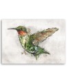 Living room Canvas painting - Hummingbird and magical forest Barrett Biggers | FEEBY