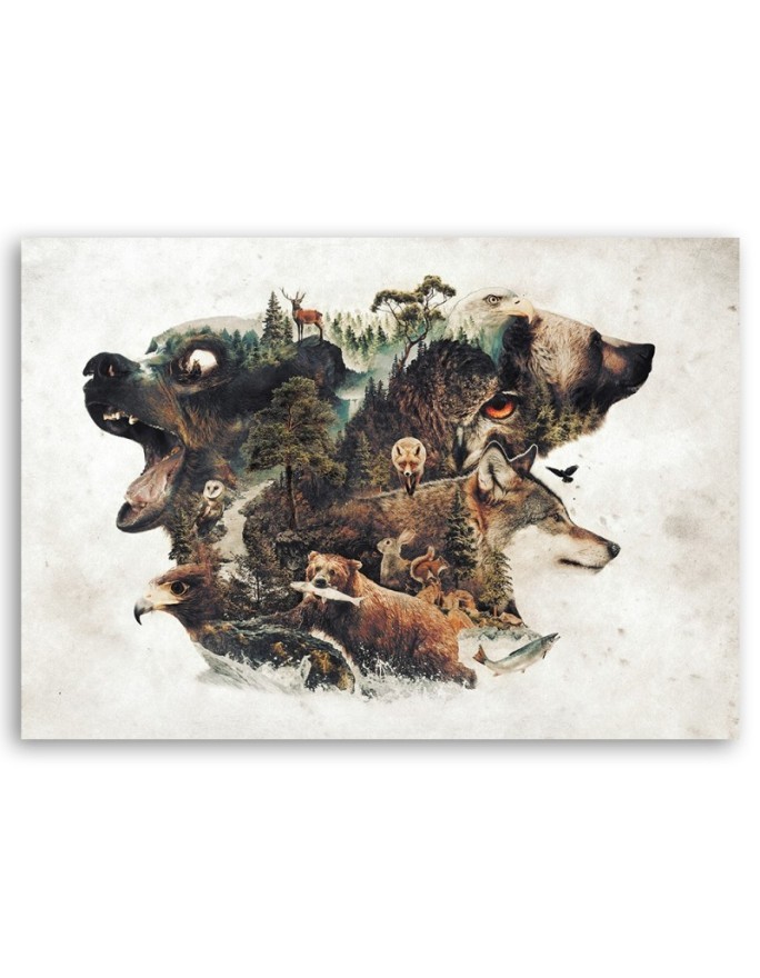 Wall painting - Forest wildlife Barrett Biggers | FEEBY