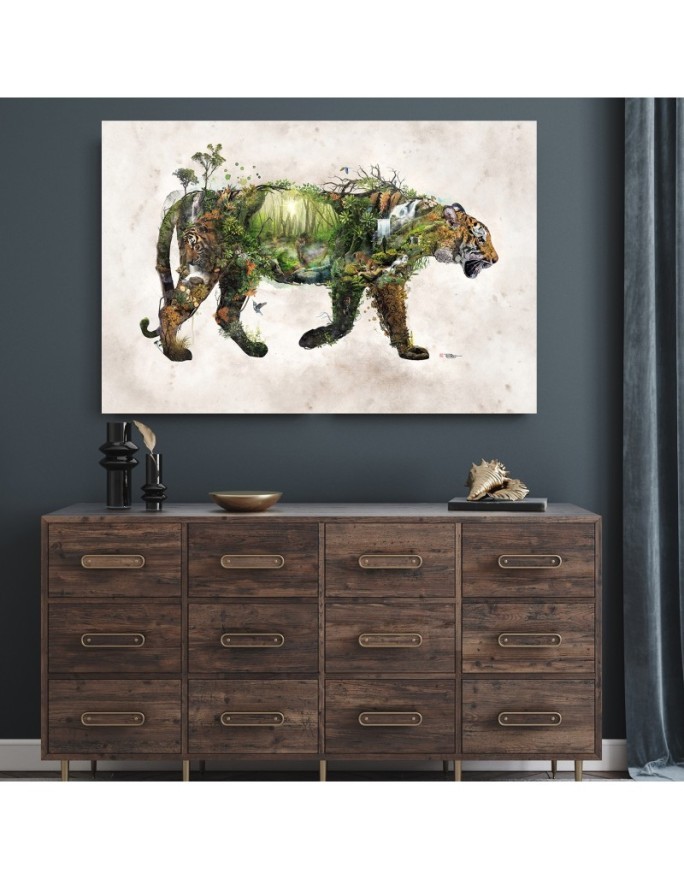 Wall art painting - Tiger Surreal Wildlife Barrett Biggers | FEEBY