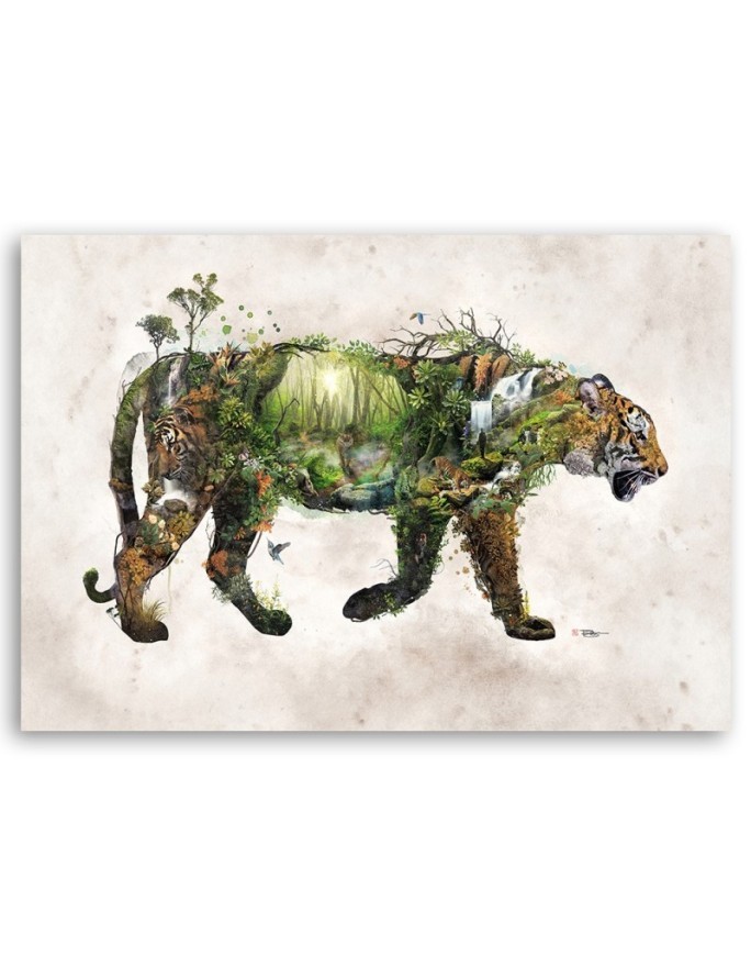 Wall art painting - Tiger Surreal Wildlife Barrett Biggers | FEEBY