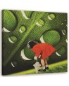 Wall art painting - Woman in red dress against a dewy background Lili Chartrand | FEEBY