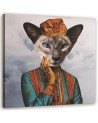 Modern wall art painting - Cat in a dress Lili Chartrand | FEEBY