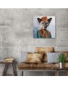 Modern wall art painting - Cat in a dress Lili Chartrand | FEEBY