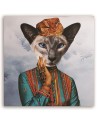 Modern wall art painting - Cat in a dress Lili Chartrand | FEEBY