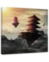 Wall art decoration - Chinese building abstract Zehem Chong | FEEBY
