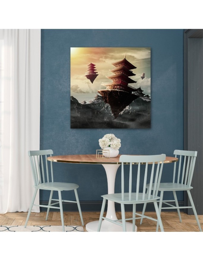 Wall art decoration - Chinese building abstract Zehem Chong | FEEBY
