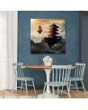 Wall art decoration - Chinese building abstract Zehem Chong | FEEBY