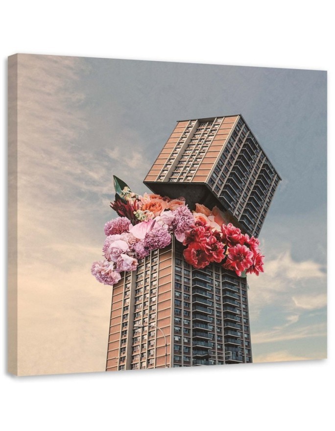 Modern Canvas paintings - Flowers in a skyscraper Zehem Chong | FEEBY